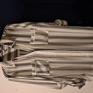 Women's Candies XL blouse white/black stripes